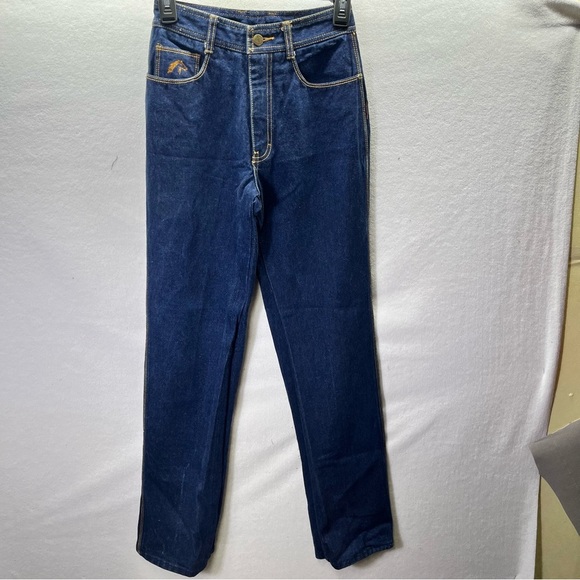 Jordache Vintage 80’s Straight Leg Jeans Womens 6 Blue Thick Denim 2596 - Picture 2 of 14